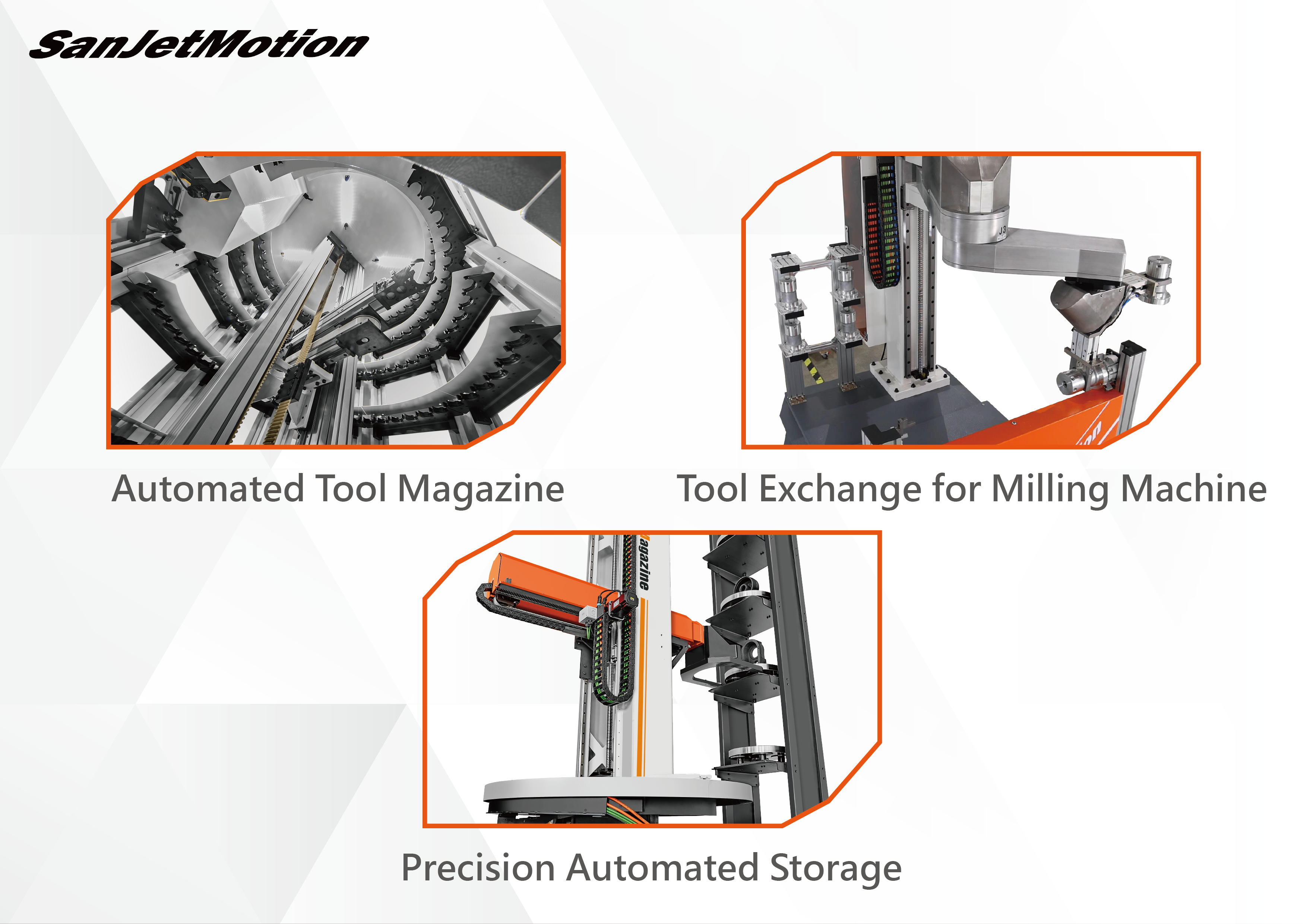 < Tool Exchange for Milling Machine / Precision Automated Storage / Precision Automated Tool Magazine >